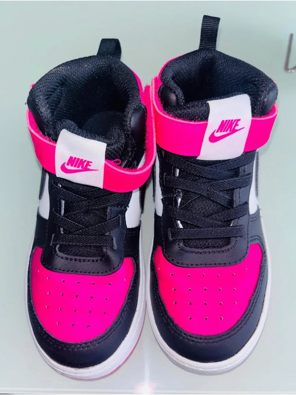 Nike Toddler High Top Sneakers Size 10C Pink/Black EU27